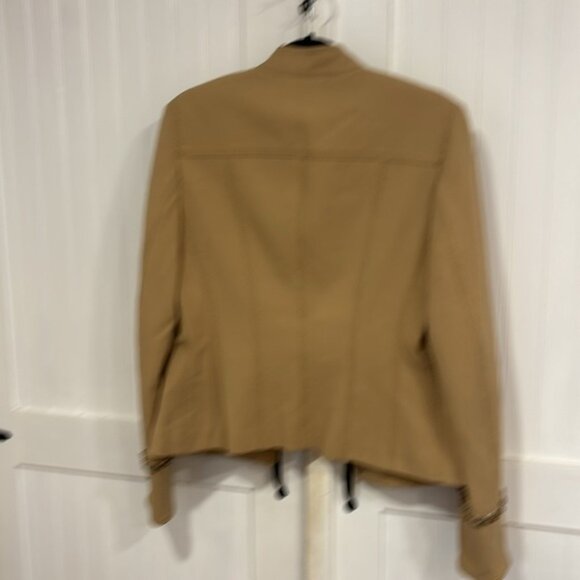 A.B.S by Allen Schwartz: 4 pockets, Fringe pockets & cuffs, lined jacket size 10 - Picture 8 of 10